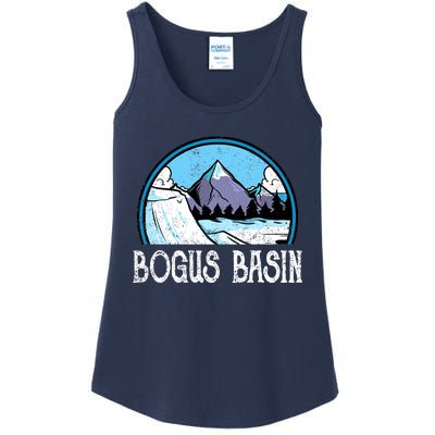 Skier Skiing Slopes Idaho Winter Mountains Bogus Basin Premium Ladies Essential Tank