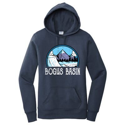 Skier Skiing Slopes Idaho Winter Mountains Bogus Basin Premium Women's Pullover Hoodie