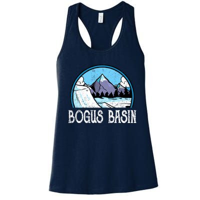 Skier Skiing Slopes Idaho Winter Mountains Bogus Basin Premium Women's Racerback Tank