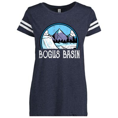 Skier Skiing Slopes Idaho Winter Mountains Bogus Basin Premium Enza Ladies Jersey Football T-Shirt