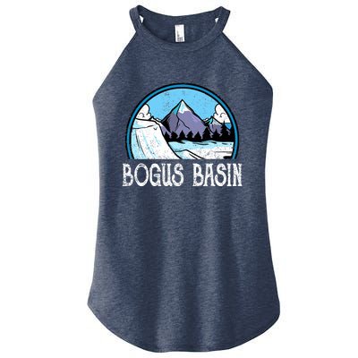 Skier Skiing Slopes Idaho Winter Mountains Bogus Basin Premium Women's Perfect Tri Rocker Tank