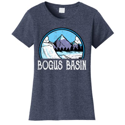 Skier Skiing Slopes Idaho Winter Mountains Bogus Basin Premium Women's T-Shirt