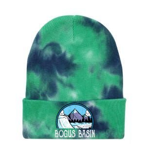 Skier Skiing Slopes Idaho Winter Mountains Bogus Basin Premium Tie Dye 12in Knit Beanie