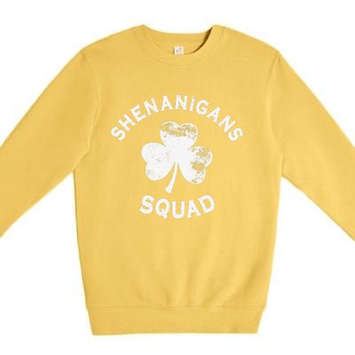 Shenanigans Squad St Patricks Day Funny saint irish shamrocks Premium Crewneck Sweatshirt