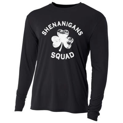 Shenanigans Squad St Patricks Day Funny saint irish shamrocks Cooling Performance Long Sleeve Crew