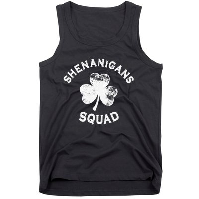 Shenanigans Squad St Patricks Day Funny saint irish shamrocks Tank Top