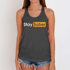 Stay Sober Women's Knotted Racerback Tank