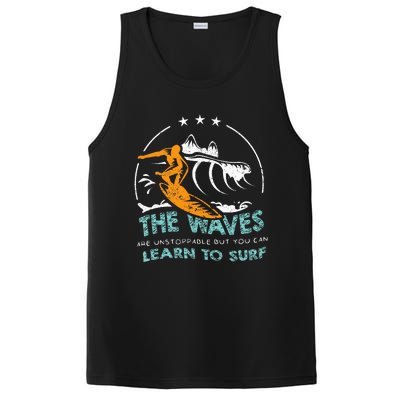 Surfboard Surf Surfer Surfboarder Funny Surfing Quote PosiCharge Competitor Tank