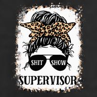 Shit Show Supervisor Women Casual Messy Bun Bleached Adult Drive Performance Visor