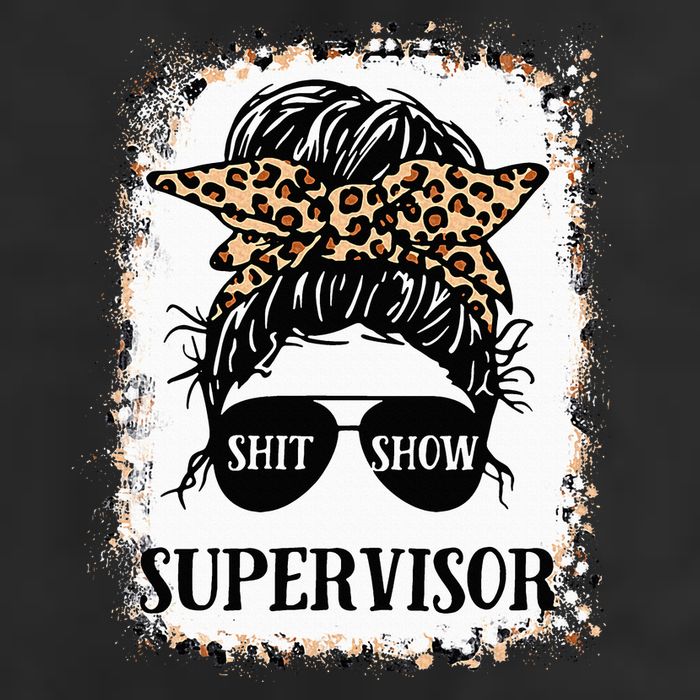 Shit Show Supervisor Women Casual Messy Bun Bleached Adult Drive Performance Visor