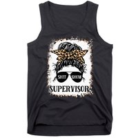 Shit Show Supervisor Women Casual Messy Bun Bleached Tank Top