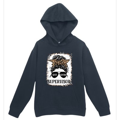 Shit Show Supervisor Women Casual Messy Bun Bleached Urban Pullover Hoodie