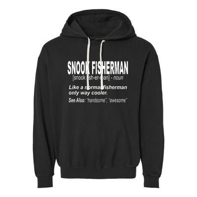 Snook Slayer Sty Salty Snook Fishing Lovers Garment-Dyed Fleece Hoodie