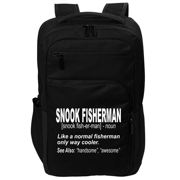 Snook Slayer Sty Salty Snook Fishing Lovers Impact Tech Backpack