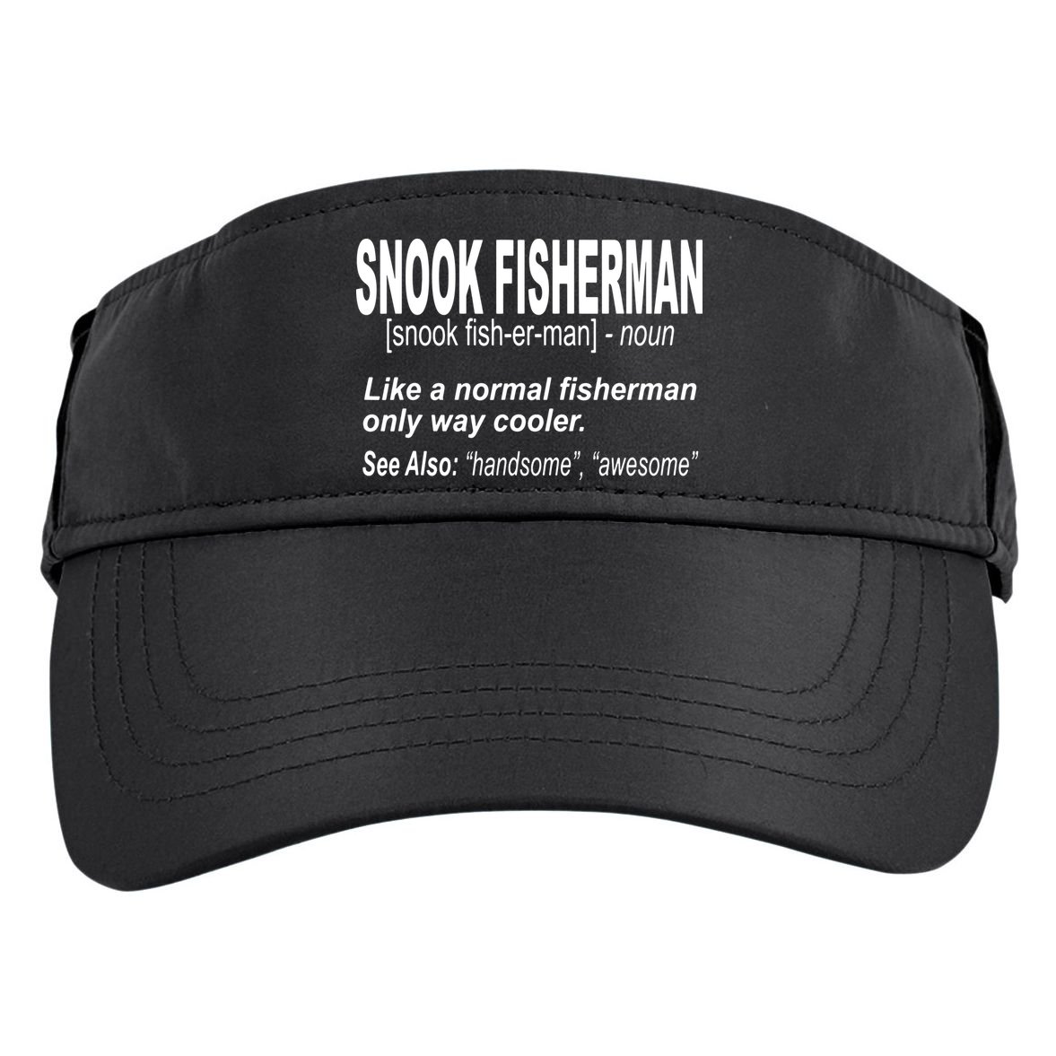 Snook Slayer Sty Salty Snook Fishing Lovers Adult Drive Performance Visor