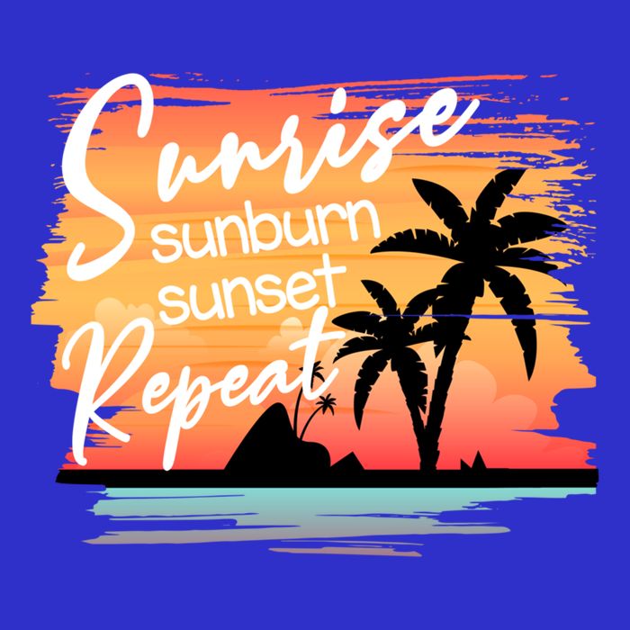 Sunrise Sunburn Sunset Repeat Beach Saying Cool Gift 16 in Basic Backpack