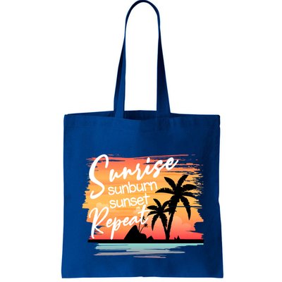 Sunrise Sunburn Sunset Repeat Beach Saying Cool Gift Bag