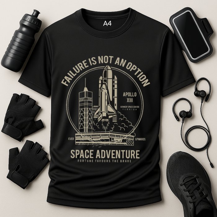 Space Shuttle Ship Launch Cooling Performance Crew T-Shirt