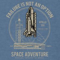 Space Shuttle Ship Launch Garment-Dyed Sweatshirt