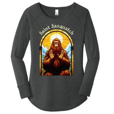 Saint Sasquatch Stained Glass Window – Squatch Women's Perfect Tri Tunic Long Sleeve Shirt