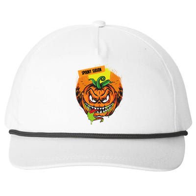 Spooky Season Scary Halloween Pumpkin Snapback Five-Panel Rope Hat