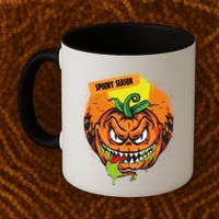 Spooky Season Scary Halloween Pumpkin Mug