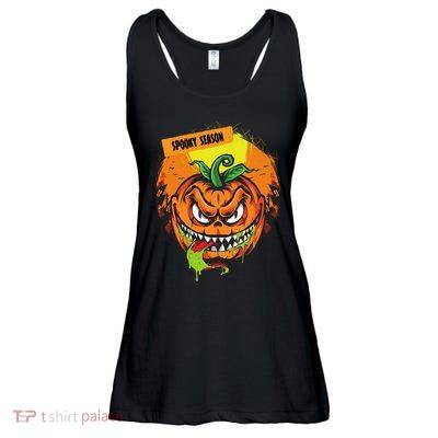 Spooky Season Scary Halloween Pumpkin Ladies Essential Flowy Tank