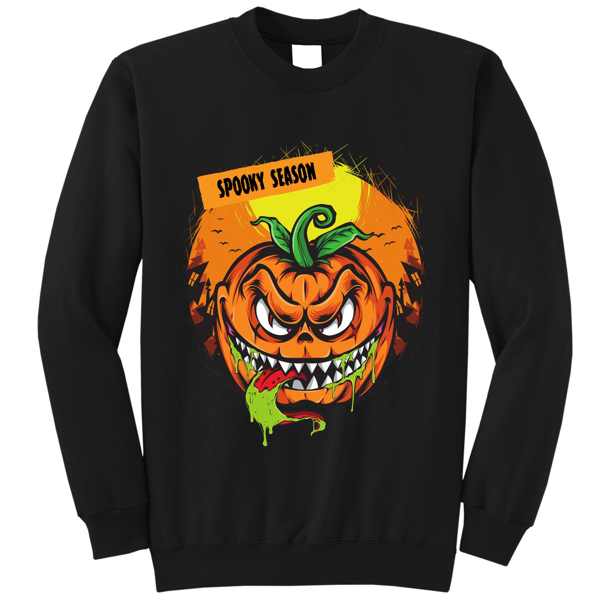 Spooky Season Scary Halloween Pumpkin Tall Sweatshirt