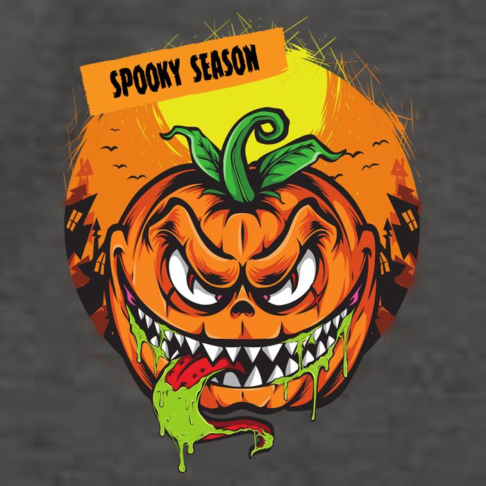 Spooky Season Scary Halloween Pumpkin Vector Backpack