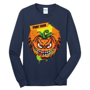 Spooky Season Scary Halloween Pumpkin Tall Long Sleeve T-Shirt