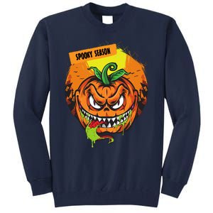 Spooky Season Scary Halloween Pumpkin Tall Sweatshirt