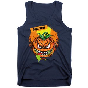 Spooky Season Scary Halloween Pumpkin Tank Top