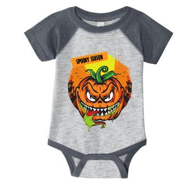 Spooky Season Scary Halloween Pumpkin Infant Baby Jersey Bodysuit