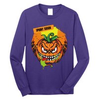 Spooky Season Scary Halloween Pumpkin Long Sleeve Shirt