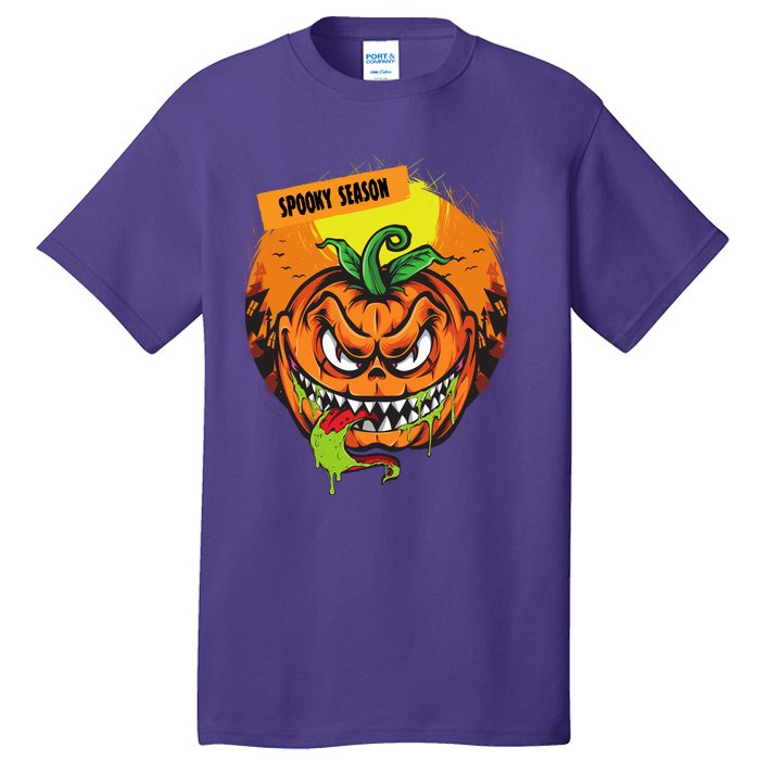 Spooky Season Scary Halloween Pumpkin Tall T-Shirt