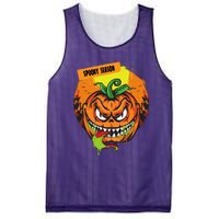 Spooky Season Scary Halloween Pumpkin Mesh Reversible Basketball Jersey Tank