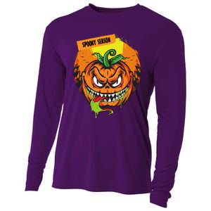 Spooky Season Scary Halloween Pumpkin Cooling Performance Long Sleeve Crew