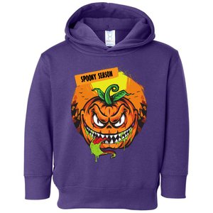 Spooky Season Scary Halloween Pumpkin Toddler Hoodie