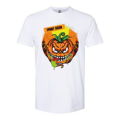 Spooky Season Scary Halloween Pumpkin Softstyle® CVC T-Shirt