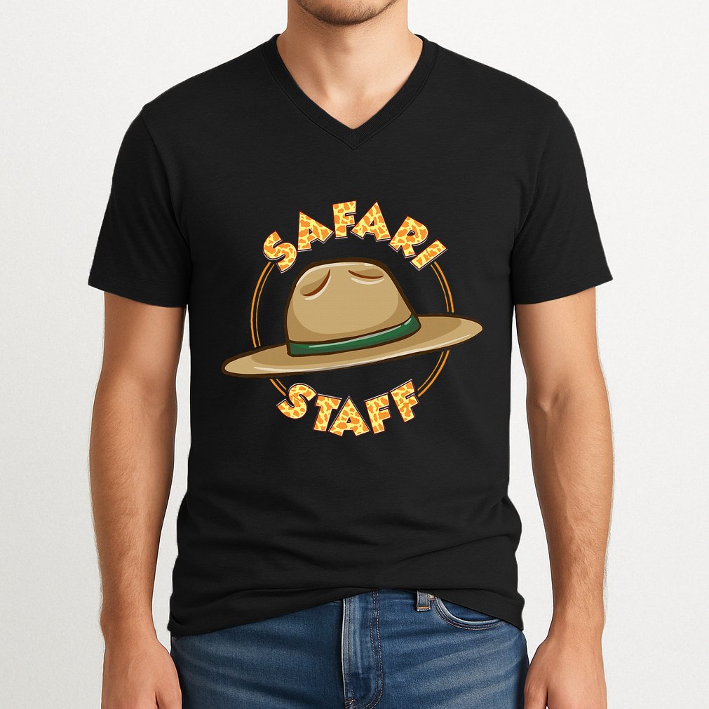 Safari Staff Safari Birthday Zoo Birthday V-Neck T-Shirt