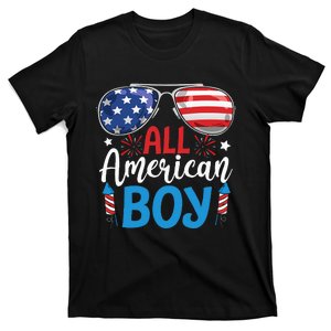 Sunglasses Stars Stripes All American Boy Freedom USA T-Shirt