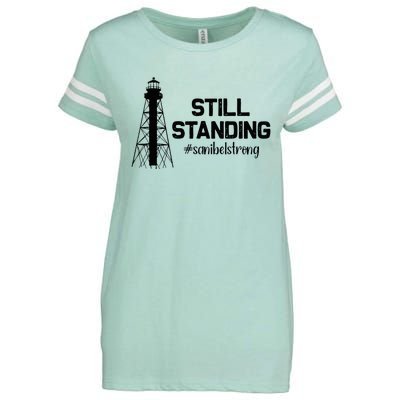 Still Standing Sanibel Strong Florida Hurricane Relief Enza Ladies Jersey Football T-Shirt