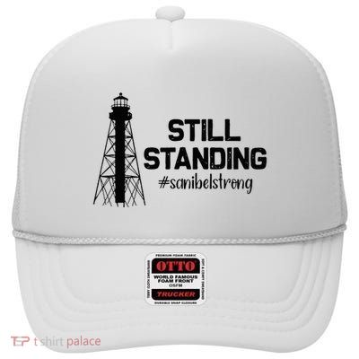 Still Standing Sanibel Strong Florida Hurricane Relief High Crown Mesh Back Trucker Hat