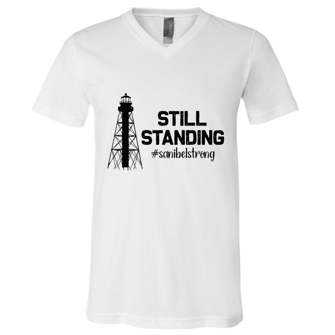 Still Standing Sanibel Strong Florida Hurricane Relief V-Neck T-Shirt