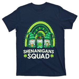 Shenanigans Squad St Patricks Day Gnomes Rainbow Leopard T-Shirt