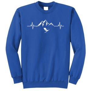 Skiing Ski Skier Mountain Heartbeacute Gift Nature Sports Cool Cute Gift Sweatshirt