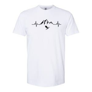 Skiing Ski Skier Mountain Heartbeacute Gift Nature Sports Cool Cute Gift Softstyle CVC T-Shirt