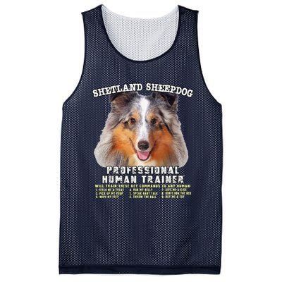 Shetland Sheepdog Sheltie Merle Professional Human Trainer Cute Dog Mesh Reversible Basketball Jersey Tank