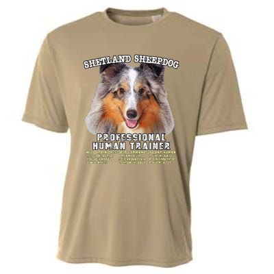 Shetland Sheepdog Sheltie Merle Professional Human Trainer Cute Dog Cooling Performance Crew T-Shirt