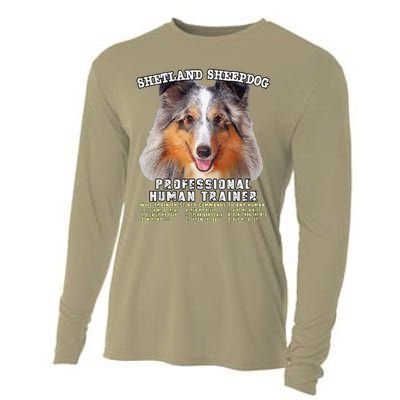 Shetland Sheepdog Sheltie Merle Professional Human Trainer Cute Dog Cooling Performance Long Sleeve Crew